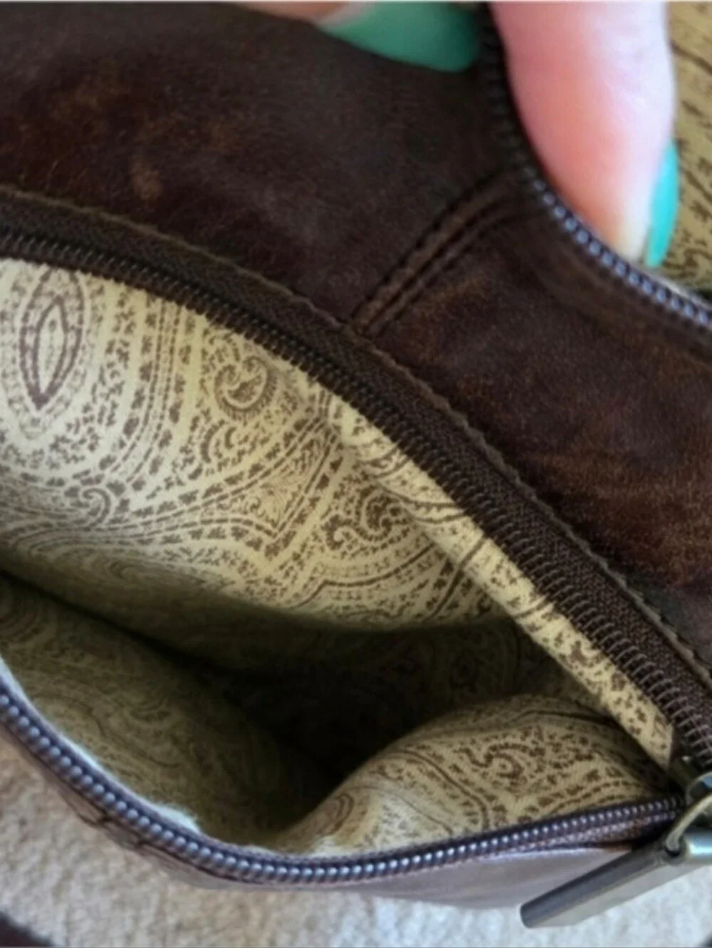 Hobo International Brown Leather Hobo Bag Crossbody Purse